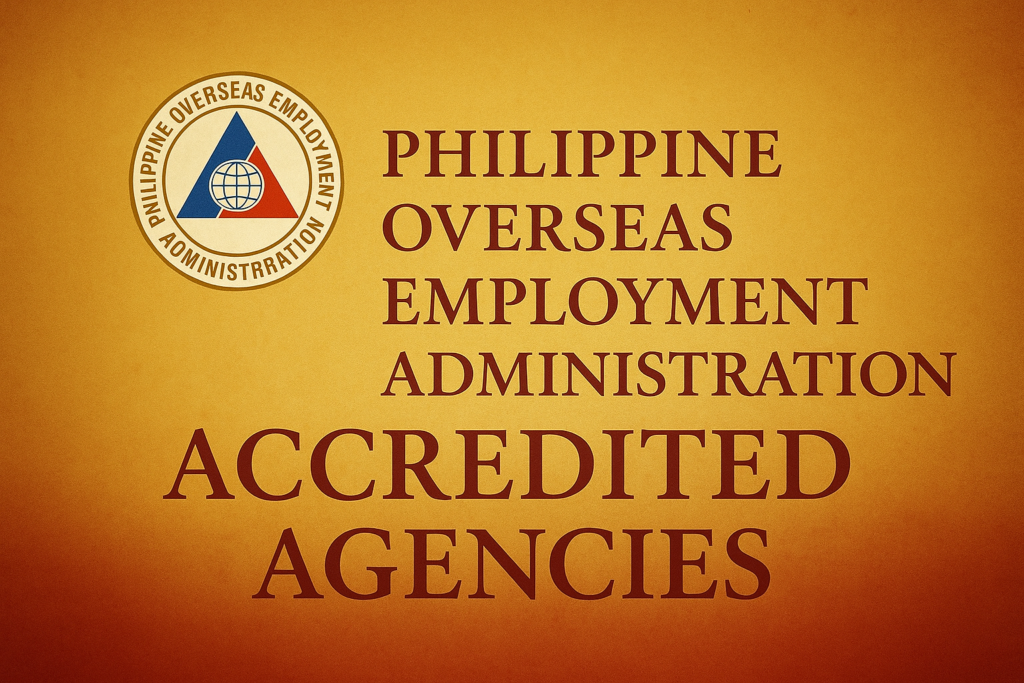 Philippine Overseas Employment Administration Accredited Agencies